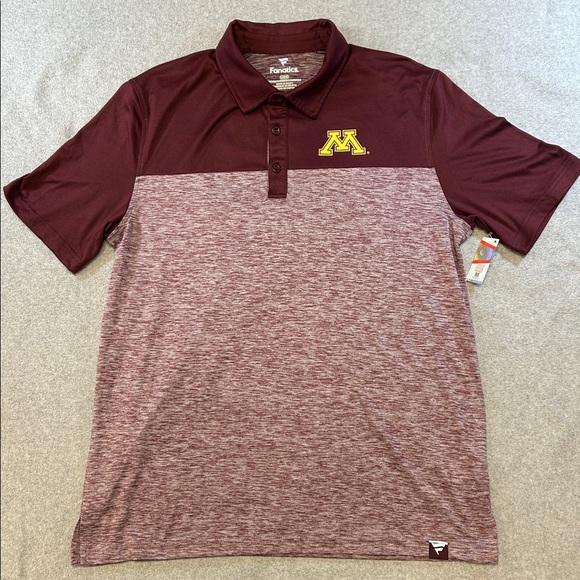 NWT Minnesota Golden Gophers NCAA Fanatics Polo-Men’s Large - Picture 5 of 8